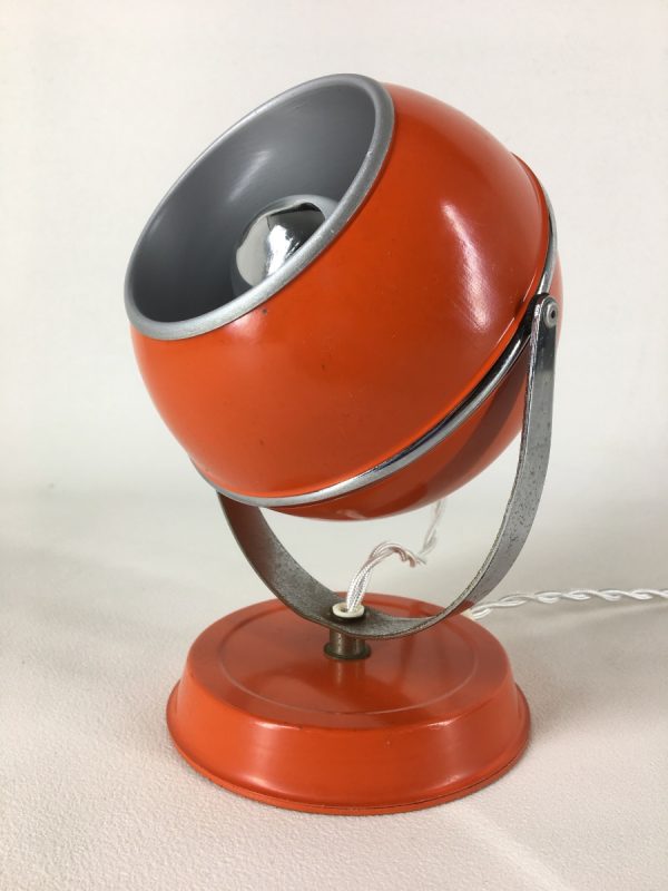Eyeball lamp - Space age wall / table light - 60's orange panton age - pop art echt vintage