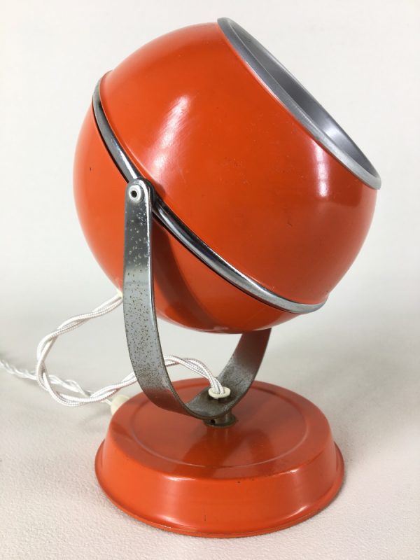 Eyeball lamp - Space age wall / table light - 60's orange panton age - pop art echt vintage