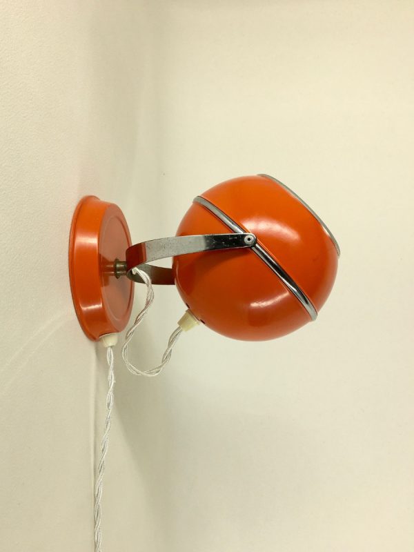 Eyeball lamp - Space age wall / table light - 60's orange panton age - pop art echt vintage