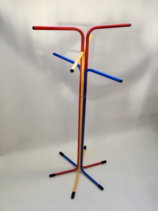 IKEA PLAGG standing coat rack - Vintage 90s metal floor coat rack - primary colors Memphis style Tord Björklund