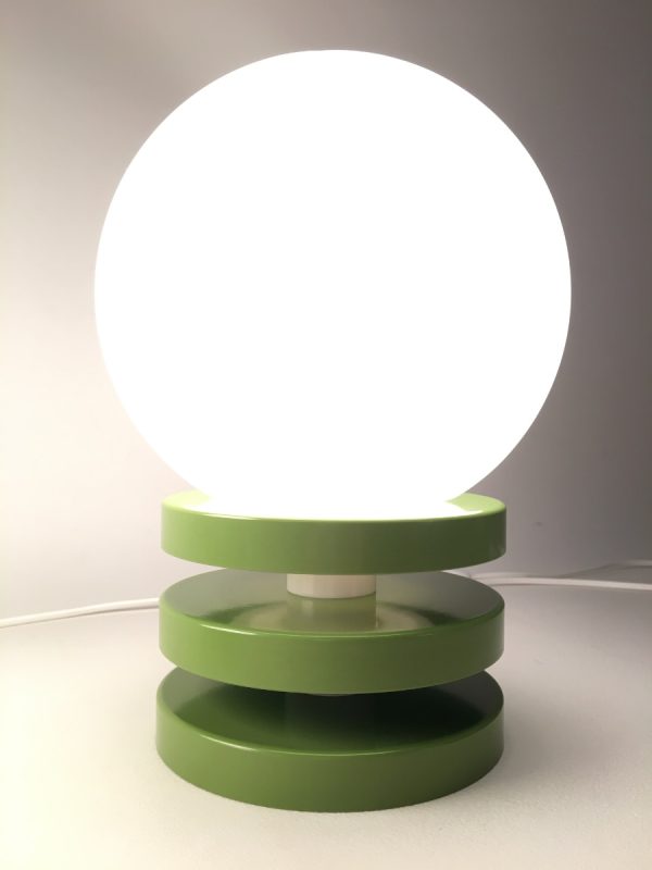 Space age table light set - rare 70's green Melamine panton age - vintage pop art desk lamp