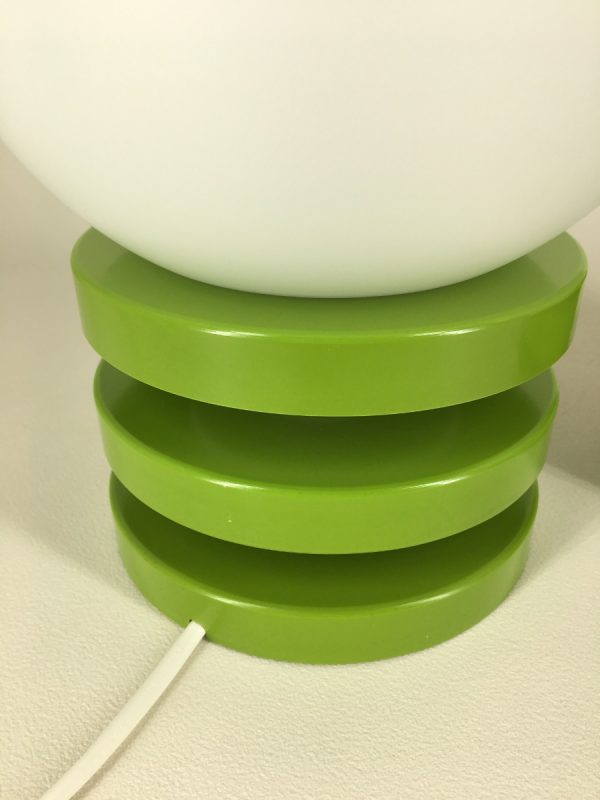 Space age table light set - rare 70's green Melamine panton age - vintage pop art desk lamp