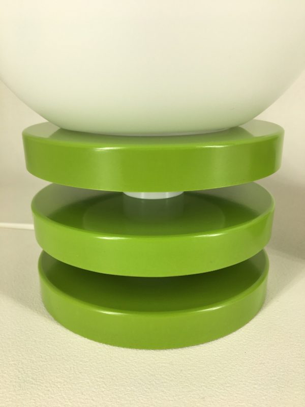 Space age table light set - rare 70's green Melamine panton age - vintage pop art desk lamp