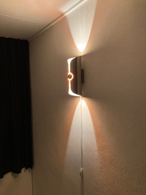 Space age wall light - vintage 70s Massive Belgium lamp