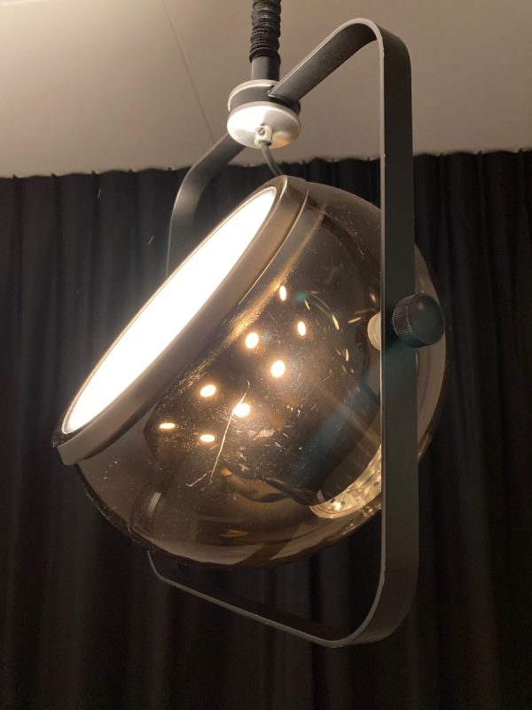 Vintage Dijkstra Lampen adjustable hanging lamp - 70s Dutch design - space age pendant light echt vintage