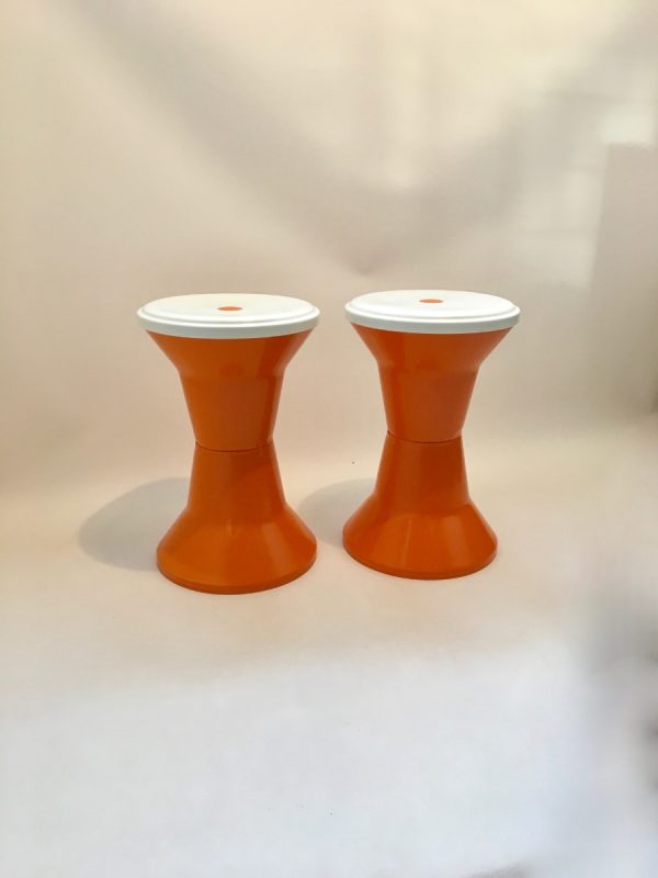 Vintage Starplast stool set - Haifa - Pop art Tam Tam kruk - space age diabolo