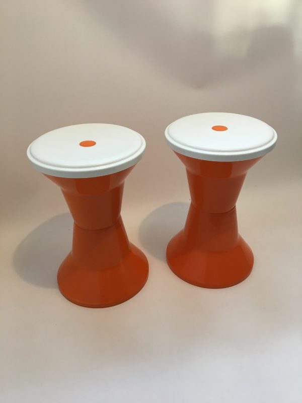 Vintage Starplast stool set - Haifa - Pop art Tam Tam kruk - space age diabolo