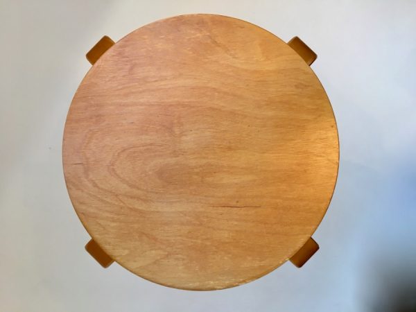 Vintage plywood stool - Scandinavian design - bent birch - wooden stool