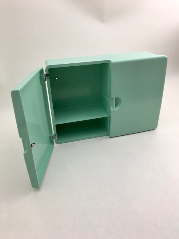 echt vintage Vintage turquoise medicine cabinet - 60's retro storage box - bathroom closet -Spluga CM Torino