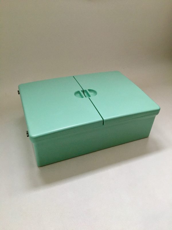 echt vintage Vintage turquoise medicine cabinet - 60's retro storage box - bathroom closet -Spluga CM Torino