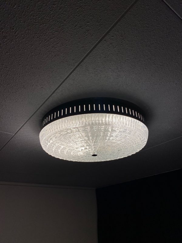 Philips ceiling light - vintage glass metal lamp - Modern Mid Century Dutch Design