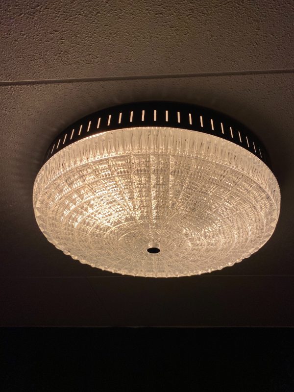 Philips ceiling light - vintage glass metal lamp - Modern Mid Century Dutch Design