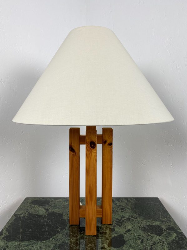 Vintage table lamp Dexter - beech or pine desk light - Scandinavian design