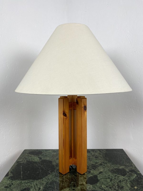 Vintage table lamp Dexter - beech or pine desk light - Scandinavian design