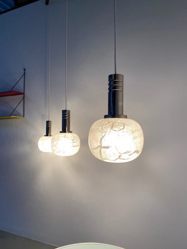 echt vintage Doria Lichtenwerken glass pendent lamp echtvintage