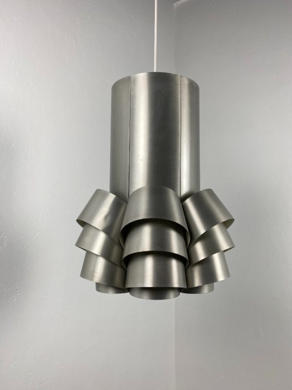 echt Hans Agne Jakobsson vintage metal lamp - AB Markaryd Sweden - rare modern 60's Scandinavian Aluminium pendent light echtvintage