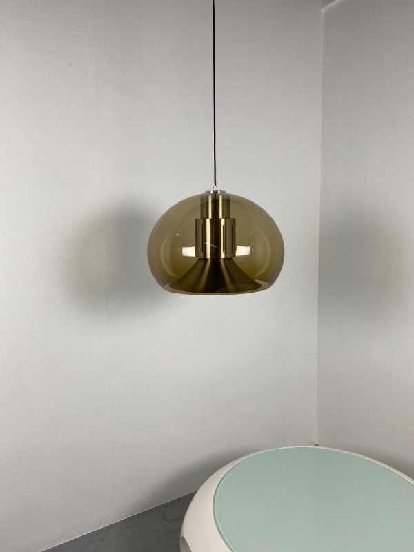 Vintage Herda space age lamp - Plexiglass Aluminium 70's Dutch pendent light echt echtvintage