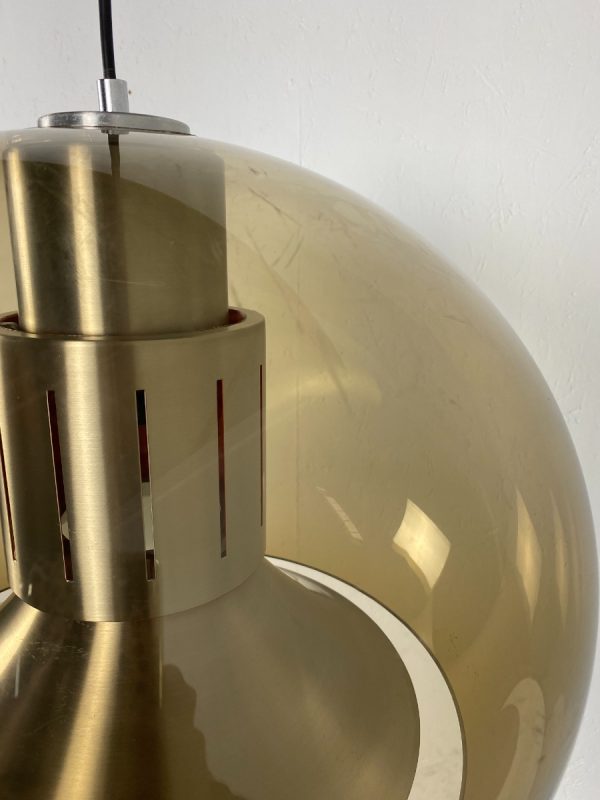 Vintage Herda space age lamp - Plexiglass Aluminium 70's Dutch pendent light echt echtvintage