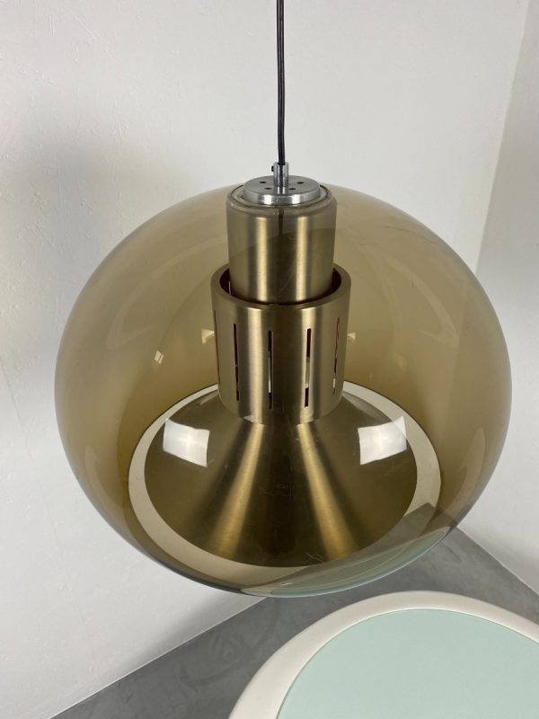 Vintage Herda space age lamp - Plexiglass Aluminium 70's Dutch pendent light echt echtvintage