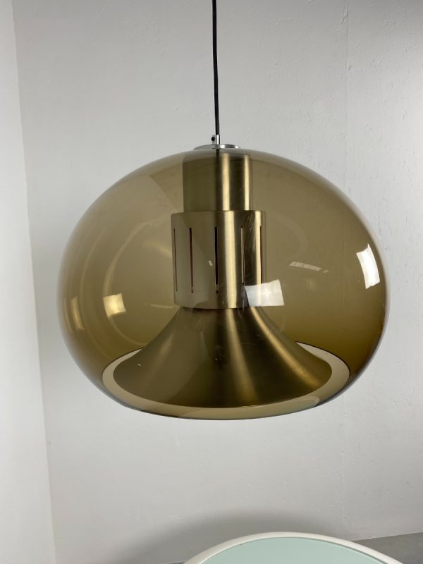 Vintage Herda space age lamp - Plexiglass Aluminium 70's Dutch pendent light echt echtvintage