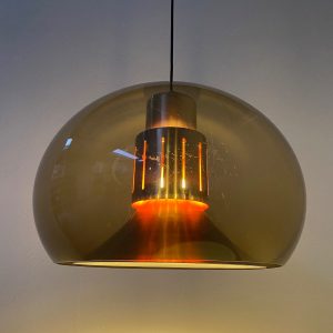 Vintage Herda space age lamp - Plexiglass Aluminium 70's Dutch pendent light echt echtvintage