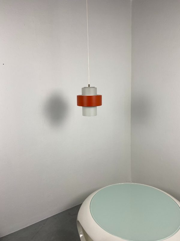 Vintage Philips 60's lamp - Mid century modern design light - rare glass metal hanging lamp echt echtvintage