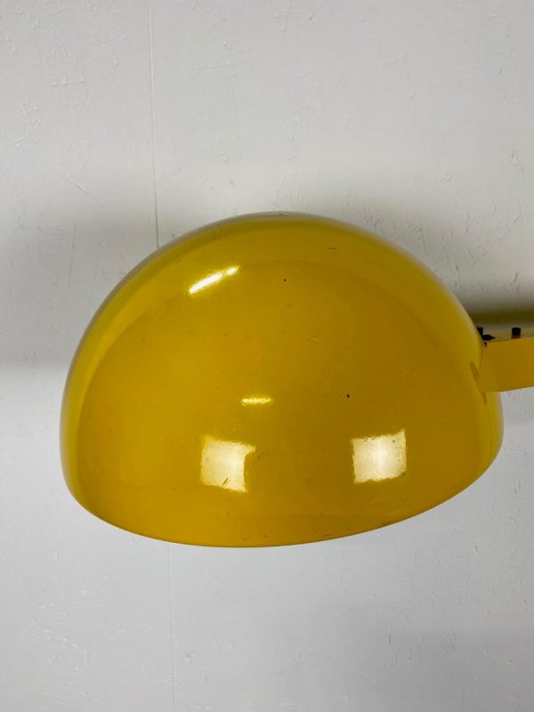 echtvintage echt Vintage space age telescopic wall lamp - yellow metal swing arm light - Massive Belgium - rare pop art 70's modern lighting