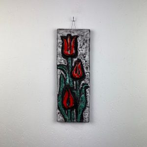 Tulips ceramic hanging wall art