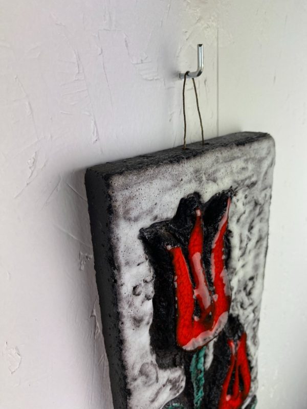 Tulips ceramic hanging wall art - Image 3