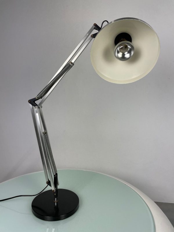 echtvintage HALA Zeist T9 architect's lamp - vintage 60s desk lamp - adjustable metal aluminium lighting echt