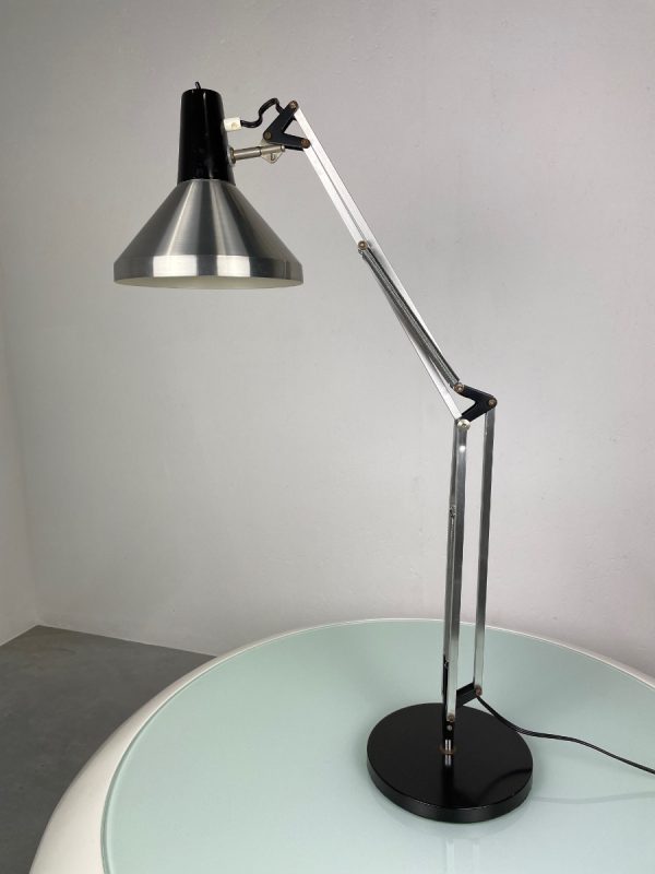 echtvintage HALA Zeist T9 architect's lamp - vintage 60s desk lamp - adjustable metal aluminium lighting echt