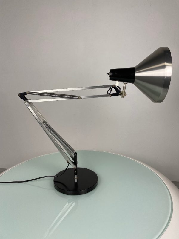 echtvintage HALA Zeist T9 architect's lamp - vintage 60s desk lamp - adjustable metal aluminium lighting echt