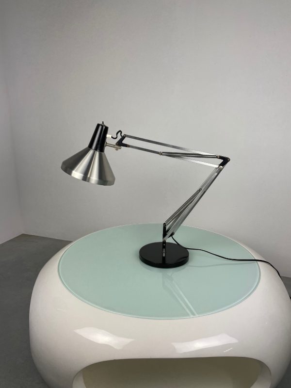 echtvintage HALA Zeist T9 architect's lamp - vintage 60s desk lamp - adjustable metal aluminium lighting echt