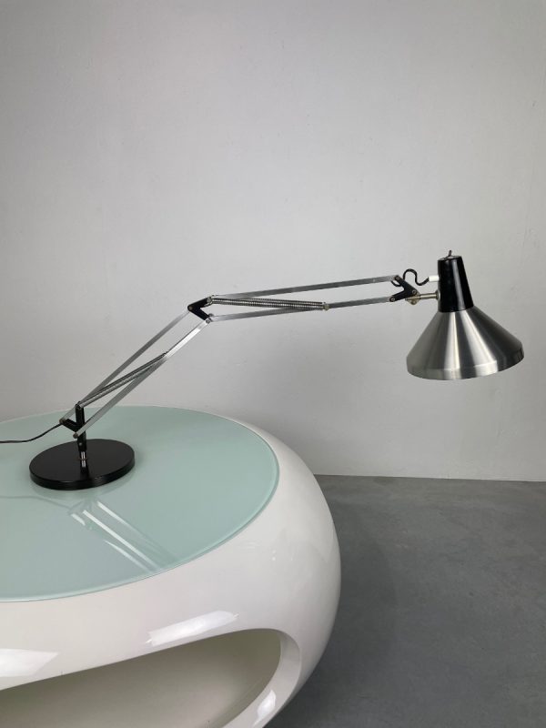 echtvintage HALA Zeist T9 architect's lamp - vintage 60s desk lamp - adjustable metal aluminium lighting echt