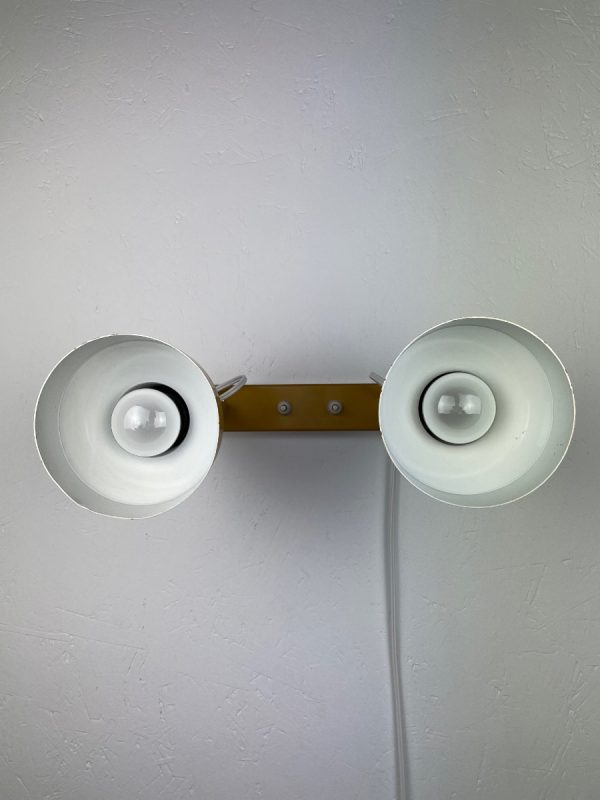 echt Vintage 60s wall light - mustard yellow twin lamp - modern Anvia retro lighting echtvintage