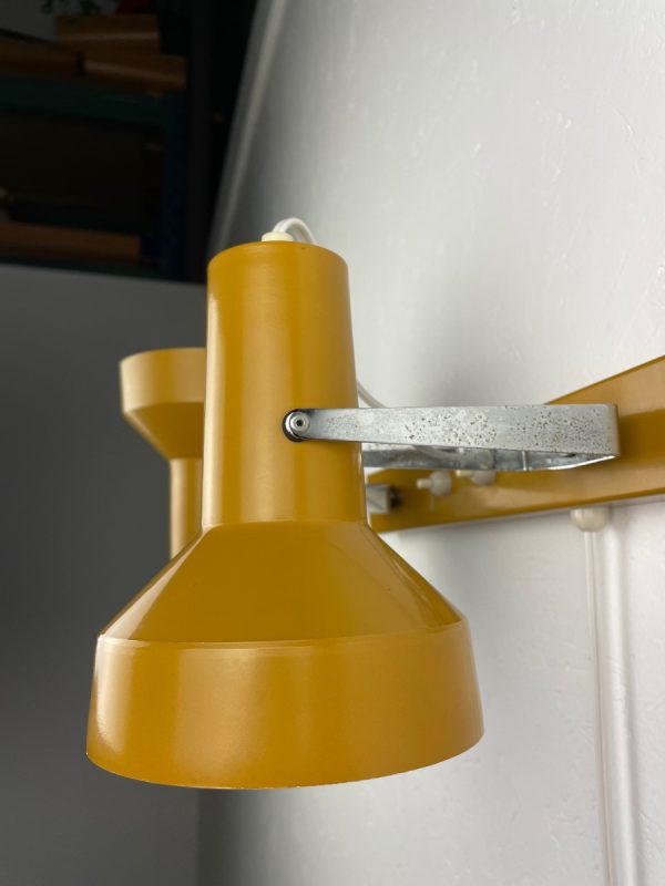 echt Vintage 60s wall light - mustard yellow twin lamp - modern Anvia retro lighting echtvintage