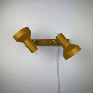 echt Vintage 60s wall light - mustard yellow twin lamp - modern Anvia retro lighting echtvintage