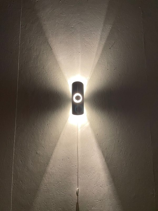 echt Vintage HALA Zeist wall lamp - metal space age design light - Dutch 70s rare tube sconce lighting echtvintage