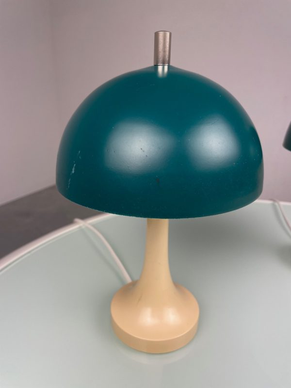 echt Vintage Philips mushroom lamp set - very rare 60s plastic Aluminium desk light - Dutch table lamp Holland echtvintage