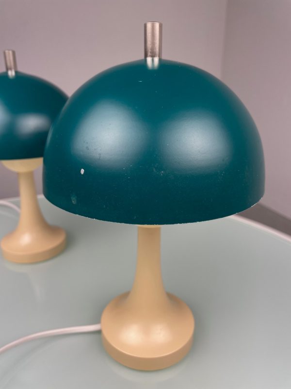 echt Vintage Philips mushroom lamp set - very rare 60s plastic Aluminium desk light - Dutch table lamp Holland echtvintage