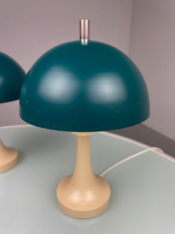 echt Vintage Philips mushroom lamp set - very rare 60s plastic Aluminium desk light - Dutch table lamp Holland echtvintage