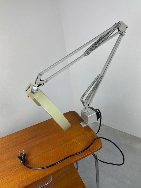 echt Vintage magnifying lamp - 70s architect industrial swing arm TL light - 1970s mancave fluorescent lighting echtvintage