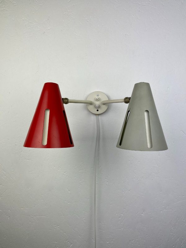 echt Vintage 50s HALA Zeist Zonneserie wall lamp - H. Busquet Dutch Design - Metal wall light - sun lighting mid century echtvintage