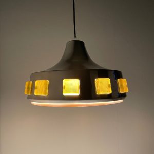 echt Vintage 60's Aluminium space age pendent lamp - Sweden modern UFO hanging light echtvintage Roswell