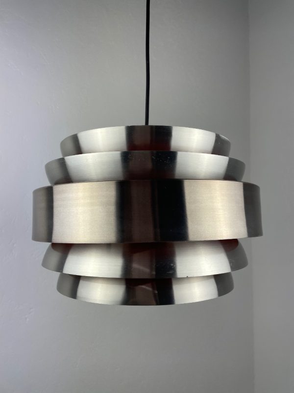 echt Vintage Lakro pendent lamp - Aluminium - 1970 Dutch design hanging light - rare 70s space age lighting echtvintage