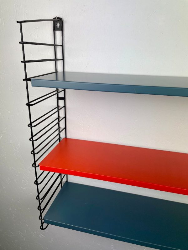 Vintage Tomado metal wall rack - original 60s / 70s design shelf - industrial modern Dutch mancave bookshelf echtvintage echt