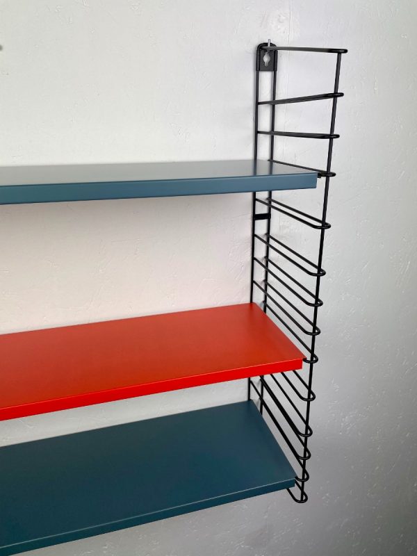 Vintage Tomado metal wall rack - original 60s / 70s design shelf - industrial modern Dutch mancave bookshelf echtvintage echt