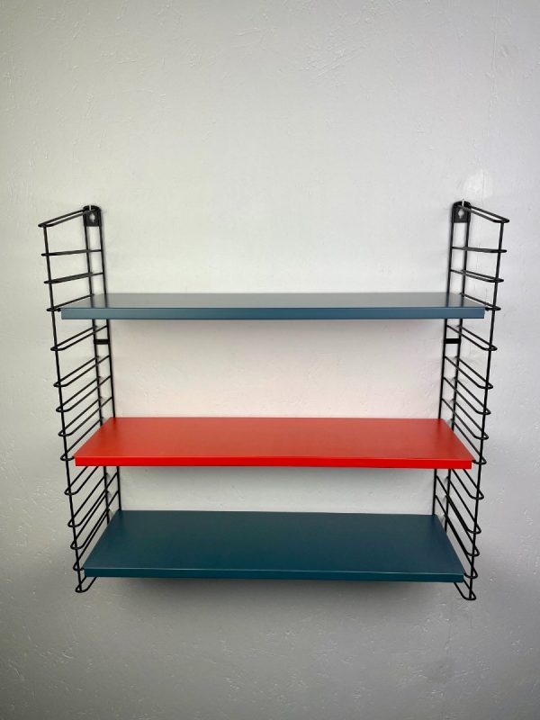 Vintage Tomado metal wall rack - original 60s / 70s design shelf - industrial modern Dutch mancave bookshelf echtvintage echt