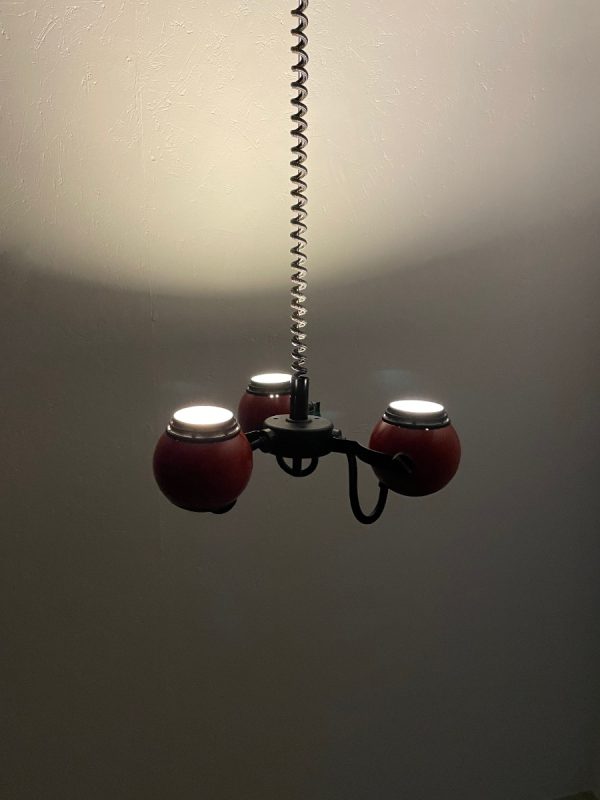 echt Vintage space age 3light hanging lamp - 80s German design - rare metal atomic eyeball Cesana adjustable light echtvintage