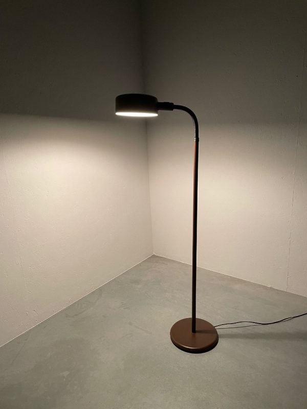 echt vintage 80s Dutch metal floor lamp - XL gooseneck light - Space age echtvintage